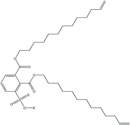 3-(Potassiosulfo)phthalic acid di(12-tridecenyl) ester Structure