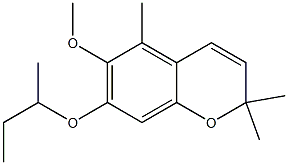 2,2,5-Trimethyl-7-(1-methylpropoxy)-6-methoxy-2H-1-benzopyran Structure