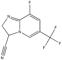 2,3-ジヒドロ-8-フルオロ-6-(トリフルオロメチル)イミダゾ[1,2-a]ピリジン-3-カルボニトリル 化学構造式