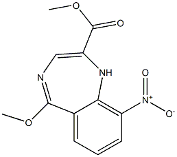 5-Methoxy-9-nitro-1H-1,4-benzodiazepine-2-carboxylic acid methyl ester Structure