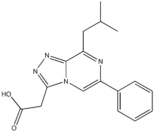 8-Isobutyl-6-phenyl-1,2,4-triazolo[4,3-a]pyrazine-3-acetic acid Struktur