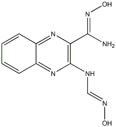 3-[(Hydroxyiminomethyl)amino]-2-quinoxalinecarboxamide oxime Struktur