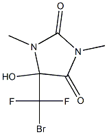 5-Hydroxy-5-(bromodifluoromethyl)-1,3-dimethyl-1H-imidazole-2,4(3H,5H)-dione,,结构式