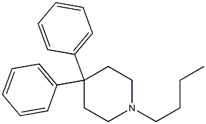 1-ブチル-4,4-ジフェニルピペリジン 化学構造式