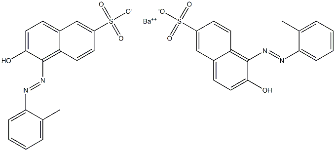 Bis[2-hydroxy-1-(2-methylphenylazo)-6-naphthalenesulfonic acid]barium salt Structure