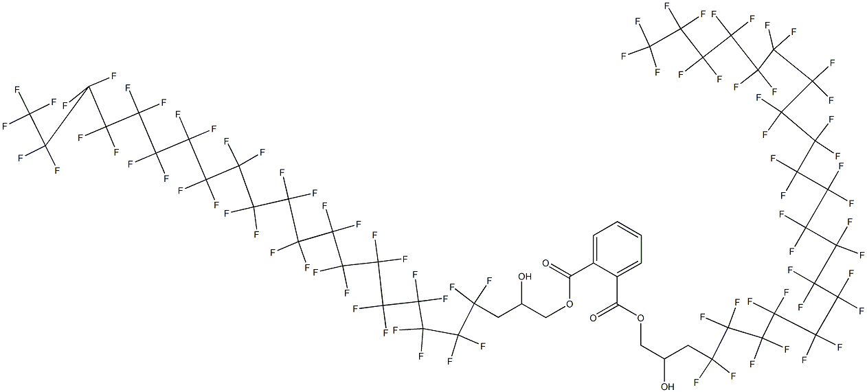 フタル酸ジ[3-(ヘンテトラコンタフルオロイコシル)-2-ヒドロキシプロピル] 化学構造式