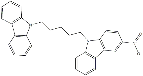 3-Nitro[9,9'-pentamethylenebis(9H-carbazole)] Structure