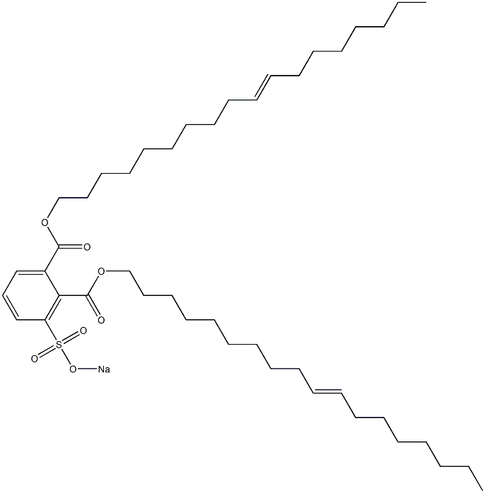 3-(Sodiosulfo)phthalic acid di(10-octadecenyl) ester 结构式