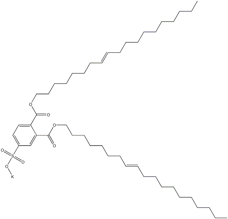 4-(Potassiosulfo)phthalic acid di(8-nonadecenyl) ester Struktur