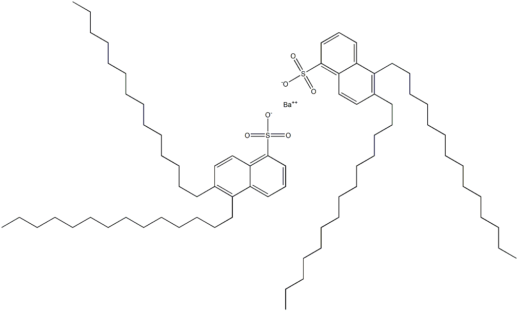 Bis(5,6-ditetradecyl-1-naphthalenesulfonic acid)barium salt Structure