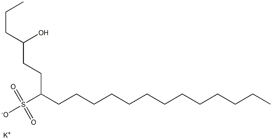 4-Hydroxyicosane-7-sulfonic acid potassium salt,,结构式