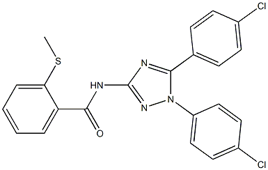 1-(4-Chlorophenyl)-5-(4-chlorophenyl)-3-([2-(methylthio)benzoyl]amino)-1H-1,2,4-triazole Structure