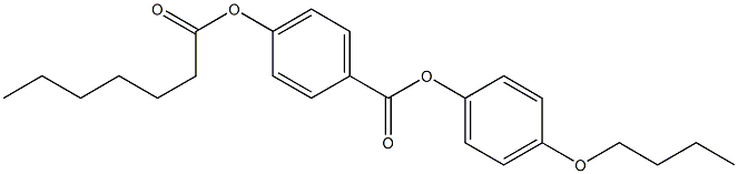 p-ヘプタノイルオキシ安息香酸p-ブトキシフェニル 化学構造式