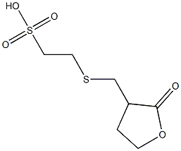 2-[[[(2-Oxotetrahydrofuran)-3-yl]methyl]thio]ethanesulfonic acid Struktur