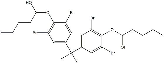 1,1'-[Isopropylidenebis(2,6-dibromo-4,1-phenyleneoxy)]bis(1-pentanol) Structure