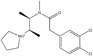 1-[(1R,2R)-2-[N-(3,4-Dichlorophenylacetyl)-N-methylamino]-1-methylpropyl]pyrrolidinium 结构式