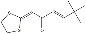 5,5-Dimethyl-1-(1,3-dithiolan-2-ylidene)-3-hexen-2-one Struktur