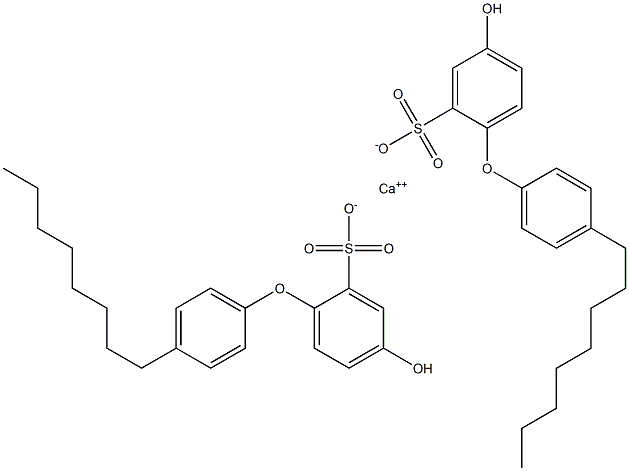 Bis(4-hydroxy-4'-octyl[oxybisbenzene]-2-sulfonic acid)calcium salt,,结构式