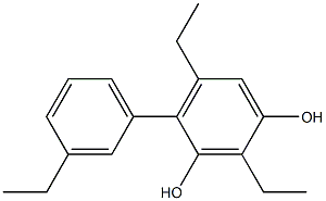 2,5-Diethyl-4-(3-ethylphenyl)benzene-1,3-diol,,结构式