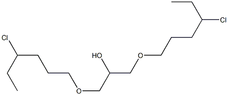 1,3-ビス(4-クロロヘキシルオキシ)-2-プロパノール 化学構造式