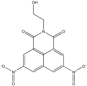 2-(2-ヒドロキシエチル)-5,8-ジニトロ-1H-ベンゾ[de]イソキノリン-1,3(2H)-ジオン 化学構造式