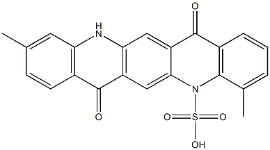 5,7,12,14-Tetrahydro-4,10-dimethyl-7,14-dioxoquino[2,3-b]acridine-5-sulfonic acid Structure