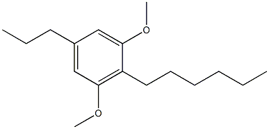 1,3-Dimethoxy-2-hexyl-5-propylbenzene Struktur