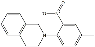 1,2,3,4-テトラヒドロ-2-(4-メチル-2-ニトロフェニル)イソキノリン 化学構造式