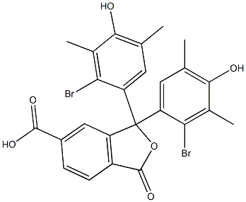 1,1-ビス(2-ブロモ-4-ヒドロキシ-3,5-ジメチルフェニル)-1,3-ジヒドロ-3-オキソイソベンゾフラン-6-カルボン酸 化学構造式