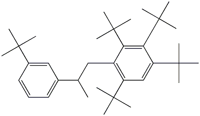 1-(2,3,4,6-Tetra-tert-butylphenyl)-2-(3-tert-butylphenyl)propane Structure