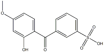 3-(2-ヒドロキシ-4-メトキシベンゾイル)ベンゼンスルホン酸 化学構造式