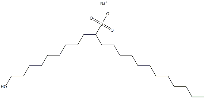 1-ヒドロキシドコサン-10-スルホン酸ナトリウム 化学構造式