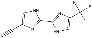 4'-Trifluoromethyl-2,2'-bi[1H-imidazole]-4-carbonitrile Struktur