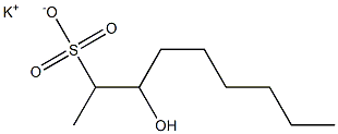 3-ヒドロキシノナン-2-スルホン酸カリウム 化学構造式