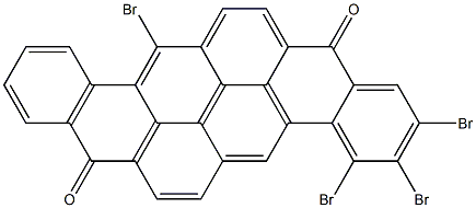 2,3,4,13-Tetrabromo-8,16-pyranthrenedione Struktur