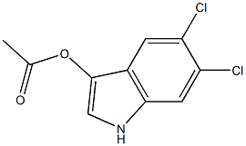 5,6-ジクロロ-3-アセトキシ-1H-インドール 化学構造式