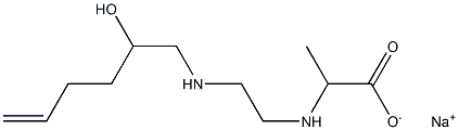 2-[N-[2-[N-(2-Hydroxy-5-hexenyl)amino]ethyl]amino]propionic acid sodium salt|