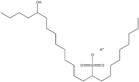 20-ヒドロキシテトラコサン-10-スルホン酸カリウム 化学構造式