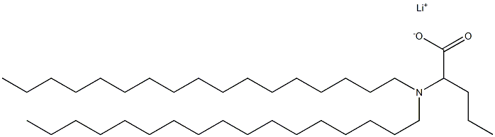 2-(Diheptadecylamino)valeric acid lithium salt Struktur