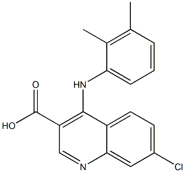 4-[[2,3-Dimethylphenyl]amino]-7-chloroquinoline-3-carboxylic acid,,结构式
