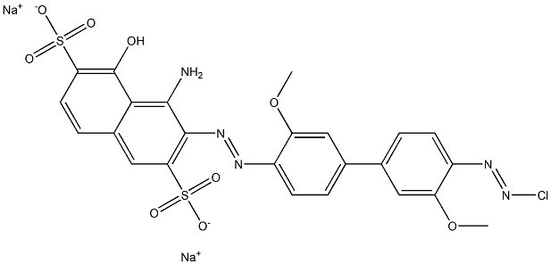  4-Amino-3-[[4'-(chloroazo)-3,3'-dimethoxy-1,1'-biphenyl-4-yl]azo]-5-hydroxy-2,6-naphthalenedisulfonic acid disodium salt