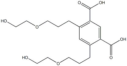 4,6-Bis(6-hydroxy-4-oxahexan-1-yl)isophthalic acid,,结构式