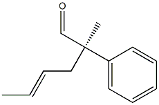 [R,E,(+)]-2-Methyl-2-phenyl-4-hexenal 结构式