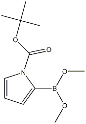 2-(Dimethoxyboryl)-1H-pyrrole-1-carboxylic acid tert-butyl ester,,结构式