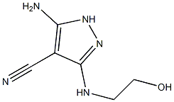 5-Amino-3-[(2-hydroxyethyl)amino]-1H-pyrazole-4-carbonitrile,,结构式