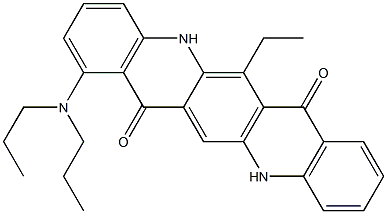 1-(Dipropylamino)-6-ethyl-5,12-dihydroquino[2,3-b]acridine-7,14-dione