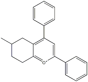 5,6,7,8-Tetrahydro-6-methyl-2,4-diphenyl-1-benzopyrylium Struktur