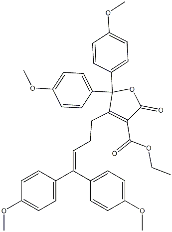 5,5-Bis(4-methoxyphenyl)-2-oxo-2,5-dihydro-4-[4,4-bis(4-methoxyphenyl)-3-butenyl]furan-3-carboxylic acid ethyl ester