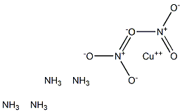 Tetraamminecopper(II) dinitrate Structure