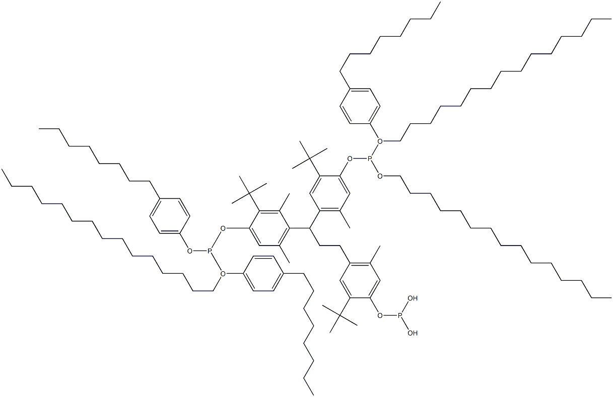 [3-Methyl-1,1,3-propanetriyltris(2-tert-butyl-5-methyl-4,1-phenyleneoxy)]tris(phosphonous acid)O,O',O''-tripentadecyl O,O',O''-tris(4-octylphenyl) ester